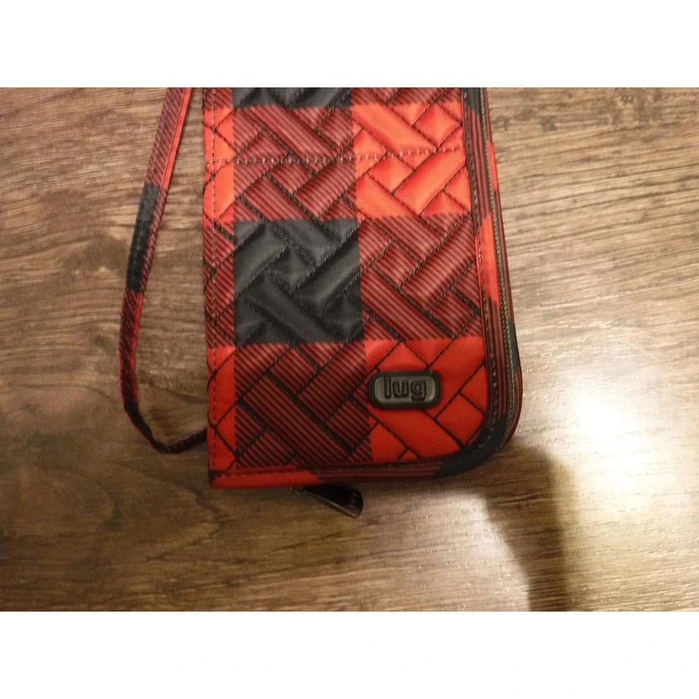 Lug Sleeper‎ Quilted Plaid Travel Organizer Case Pouch Red Black